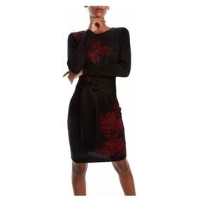 DESIGUAL new, embossed, soft, lined,  midi special Occasion‎  dress